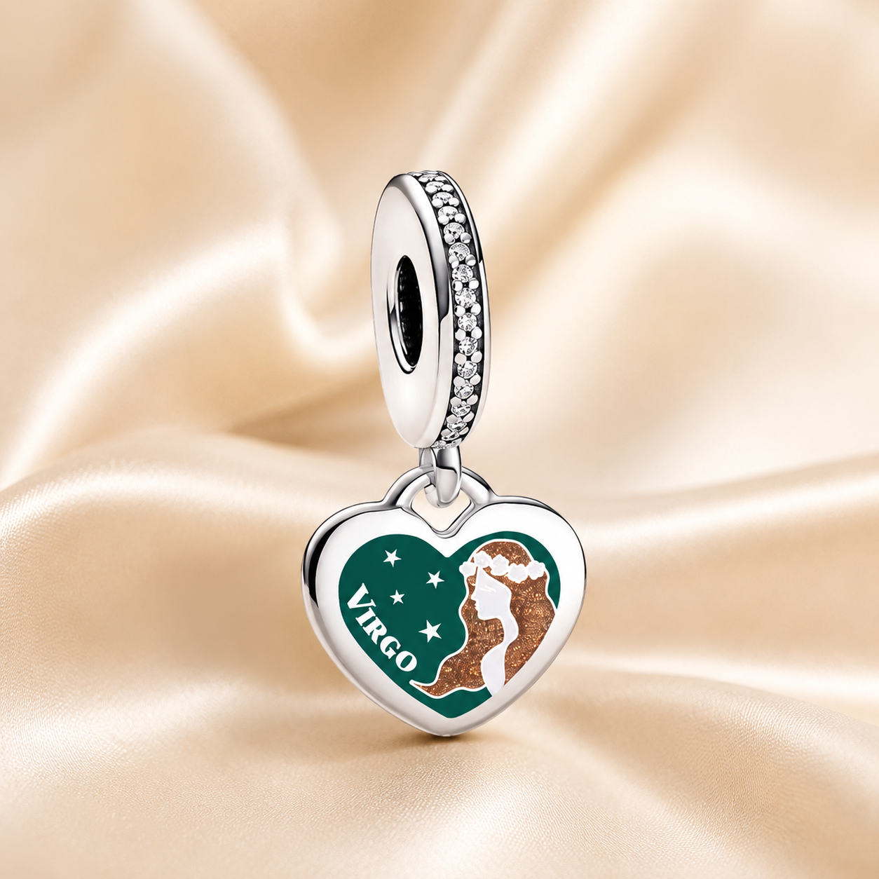 Virgo Heart Dangle Charm
