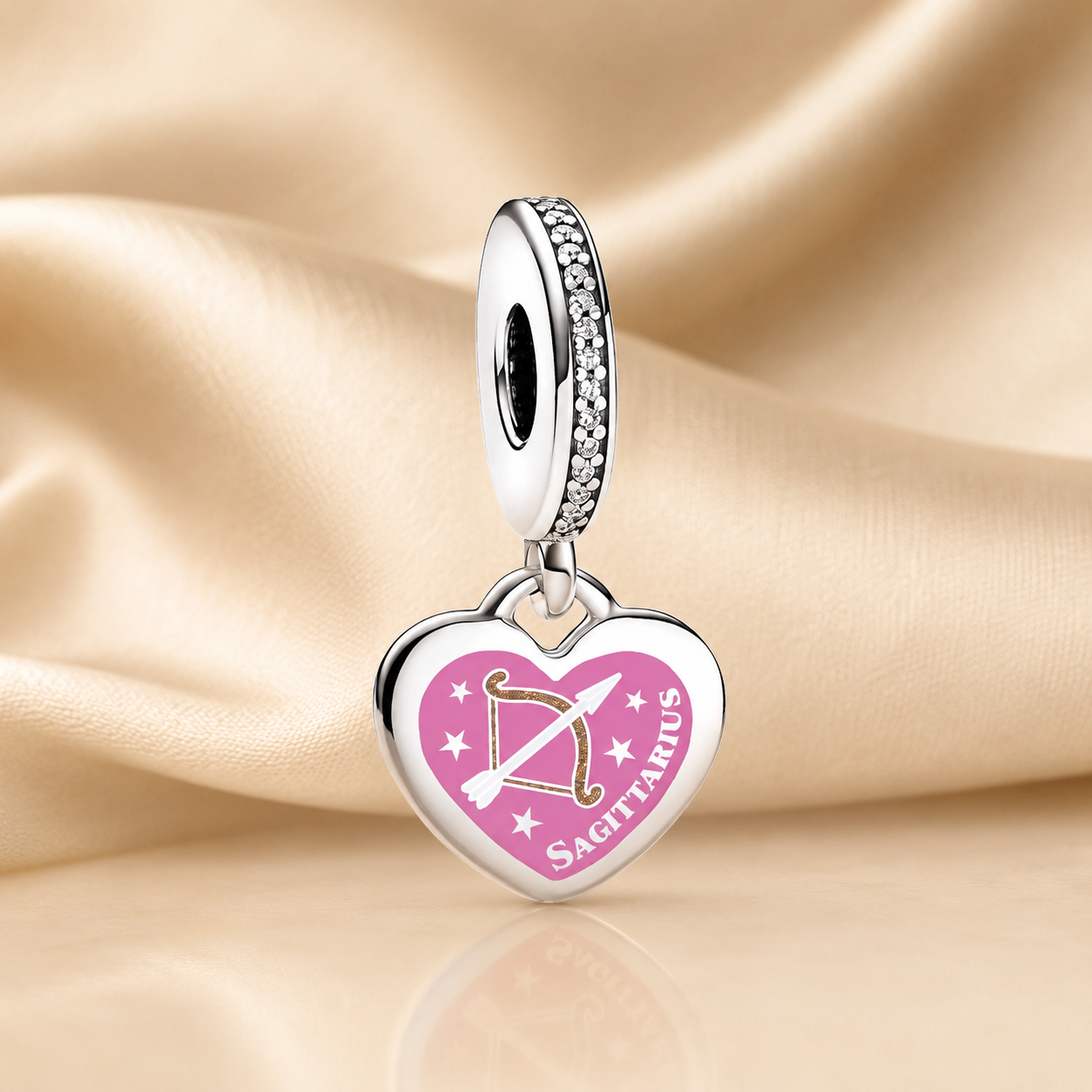 Sagittarius Heart Dangle Charm