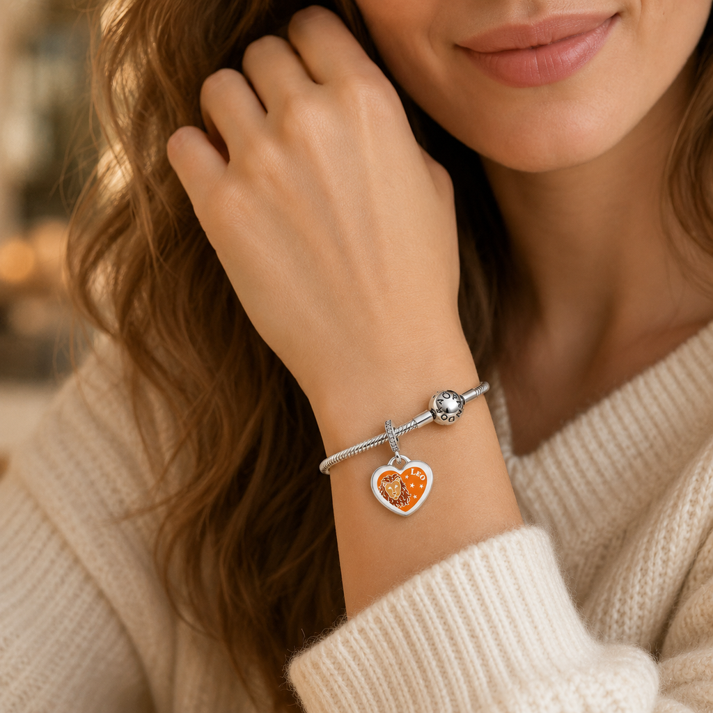 Leo Heart Dangle Charm