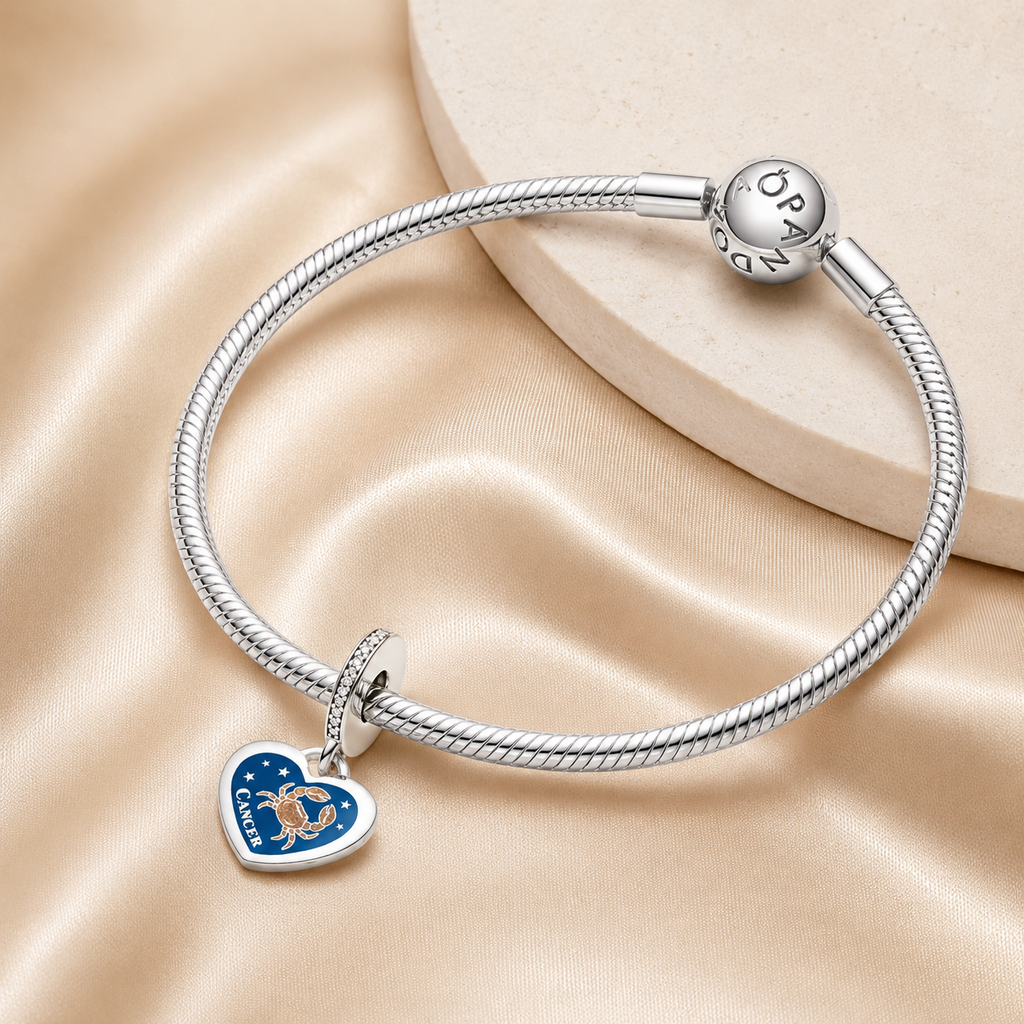 Cancer Heart Dangle Charm
