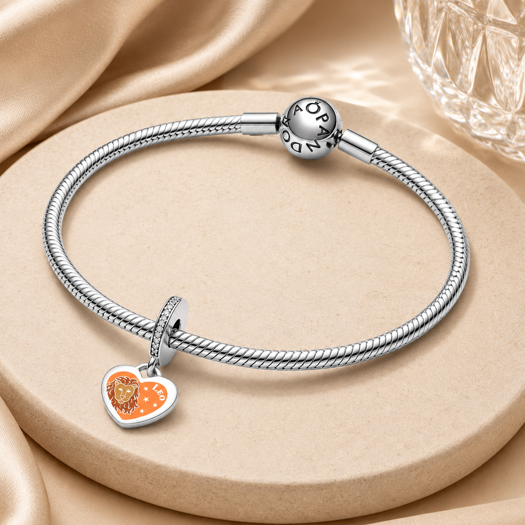 Leo Heart Dangle Charm