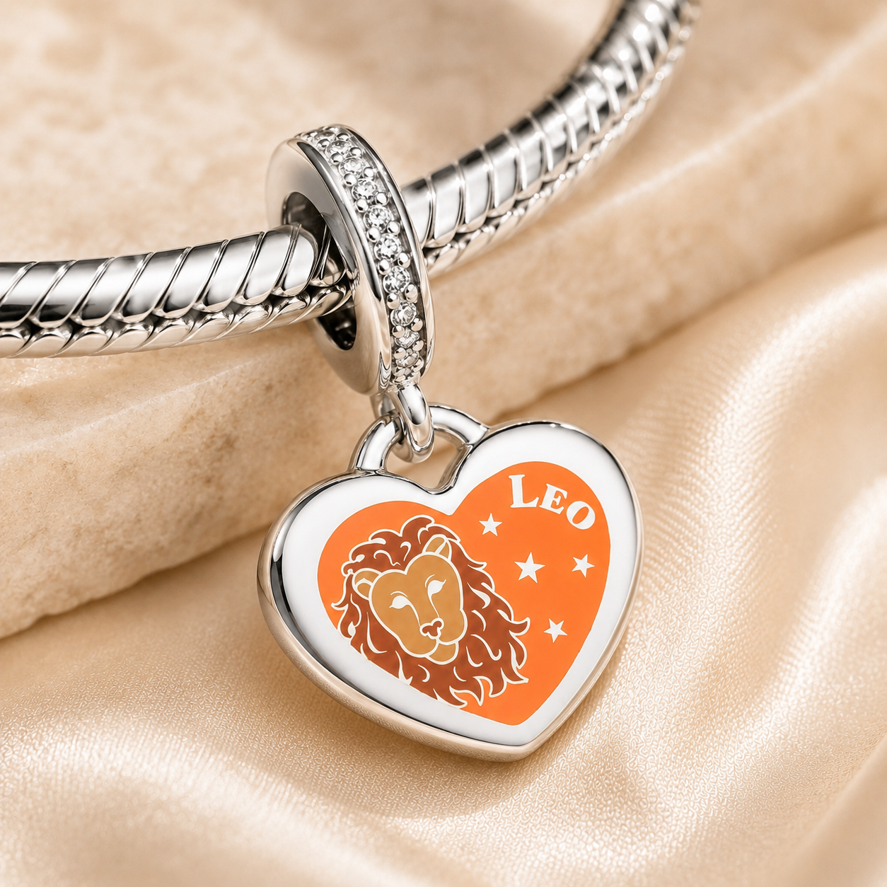 Leo Heart Dangle Charm