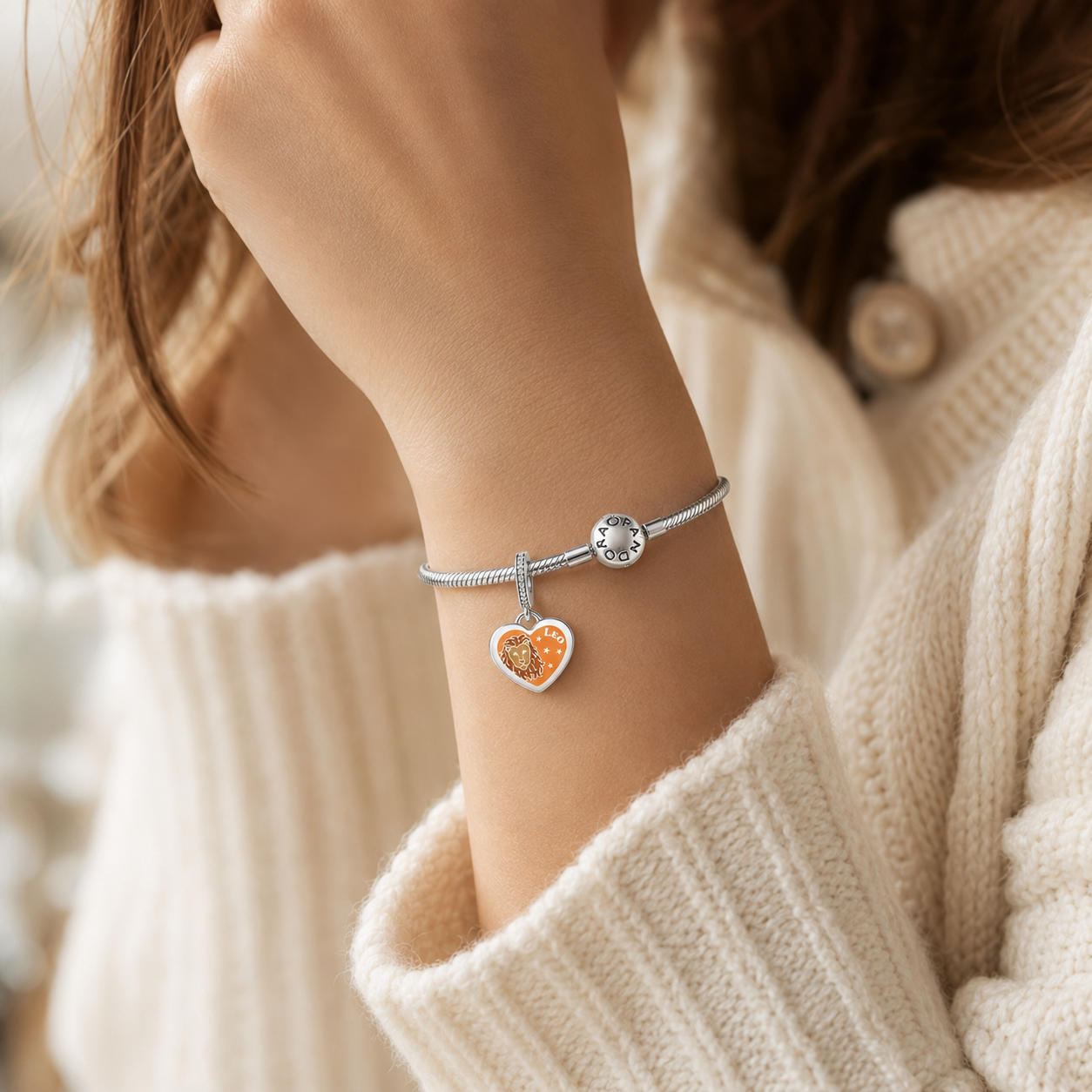 Leo Heart Dangle Charm