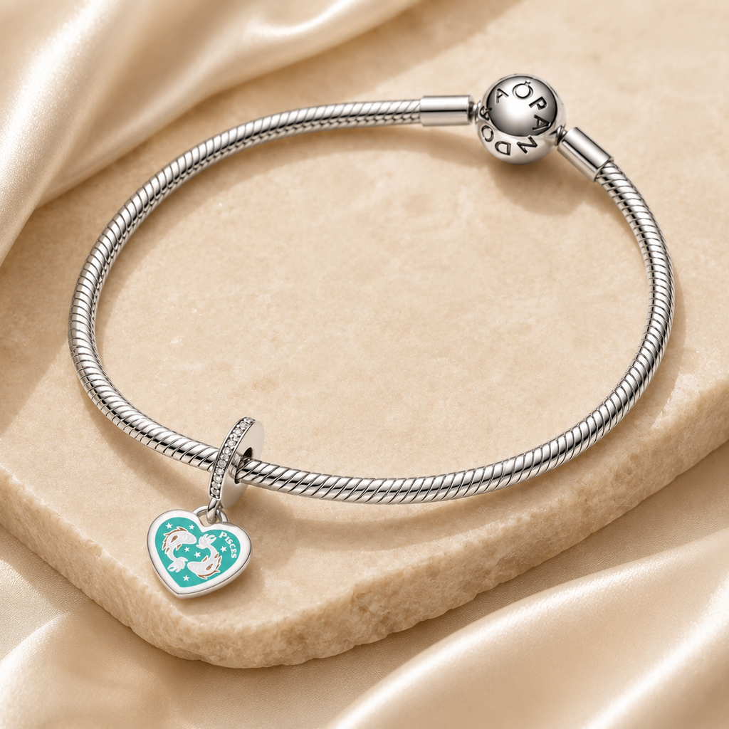 Pisces Heart Dangle Charm