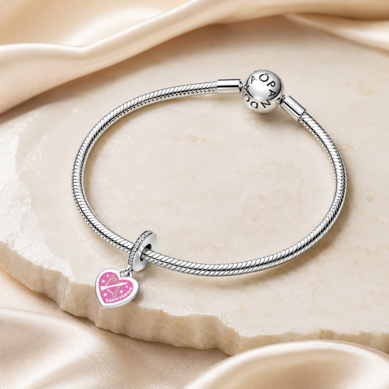 Sagittarius Heart Dangle Charm