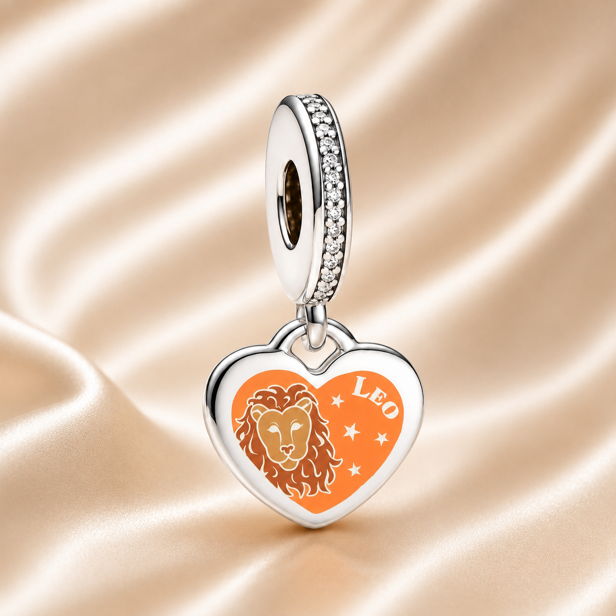 Leo Heart Dangle Charm