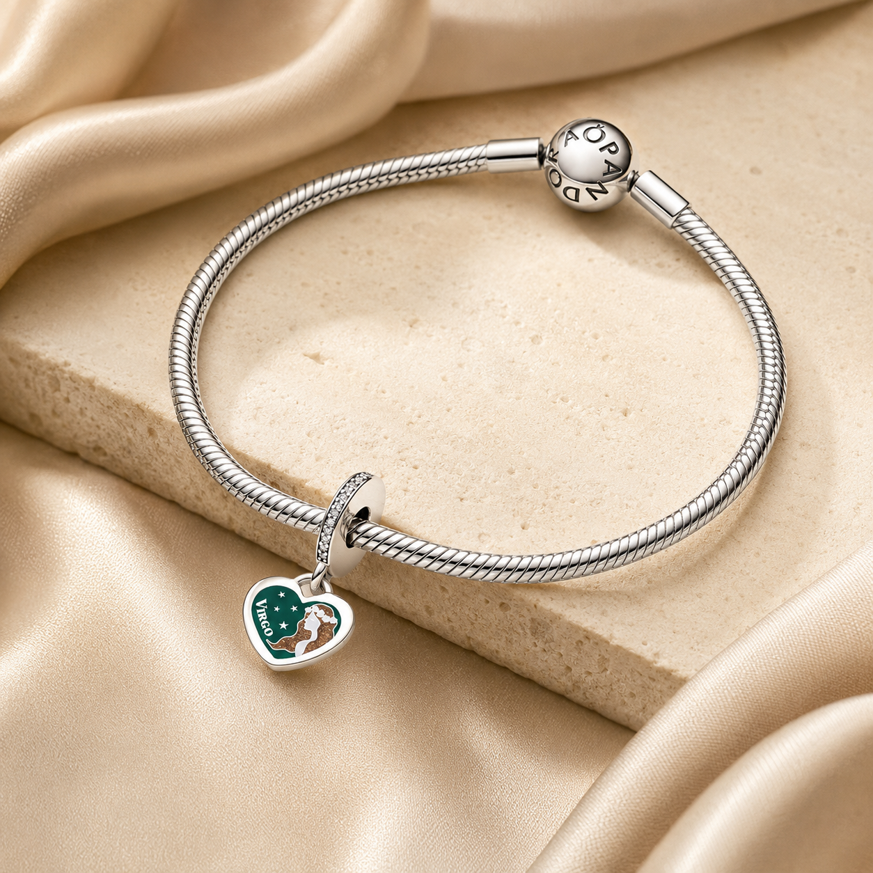 Virgo Heart Dangle Charm