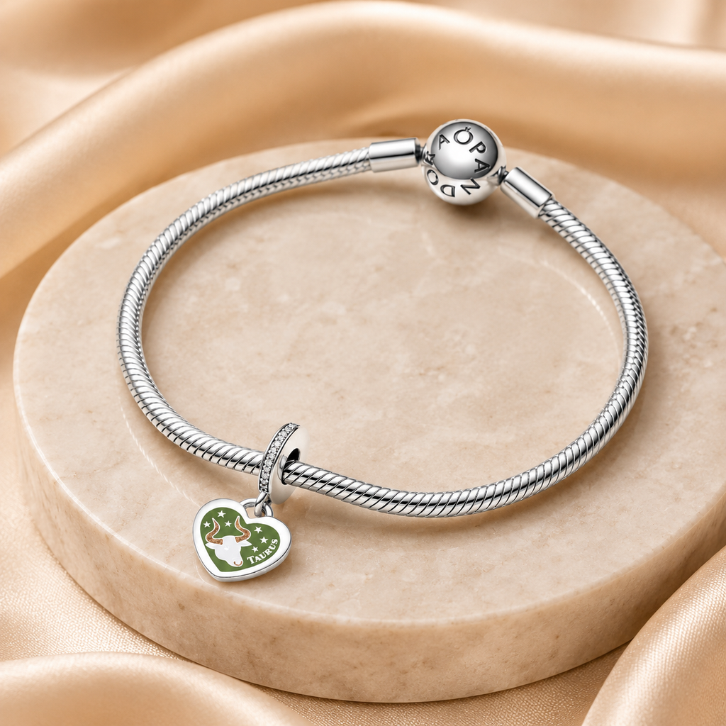 Taurus Heart Dangle Charm