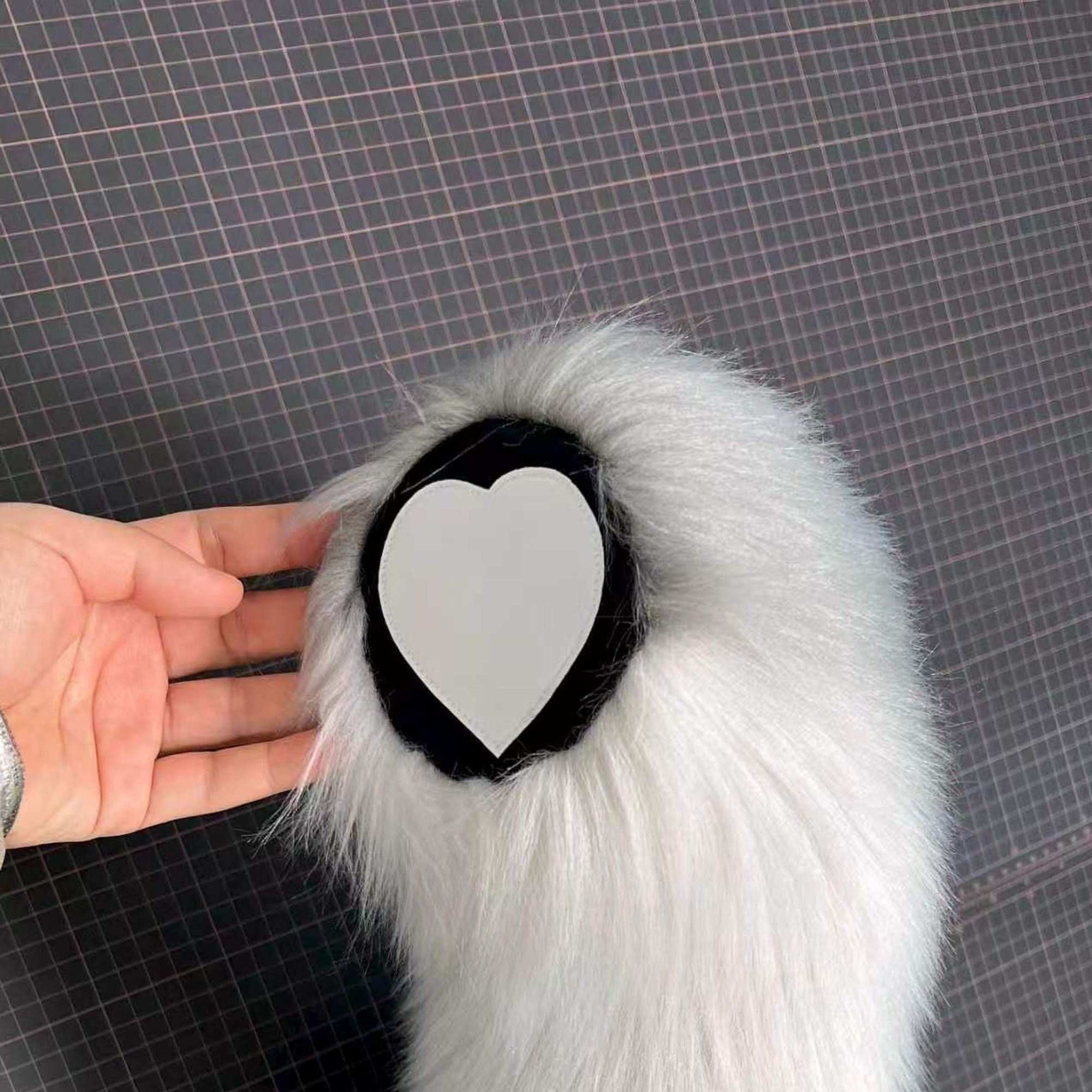 Orange Tiger Faux Fur Cosplay Tail – Handmade Striped Costume Tail
