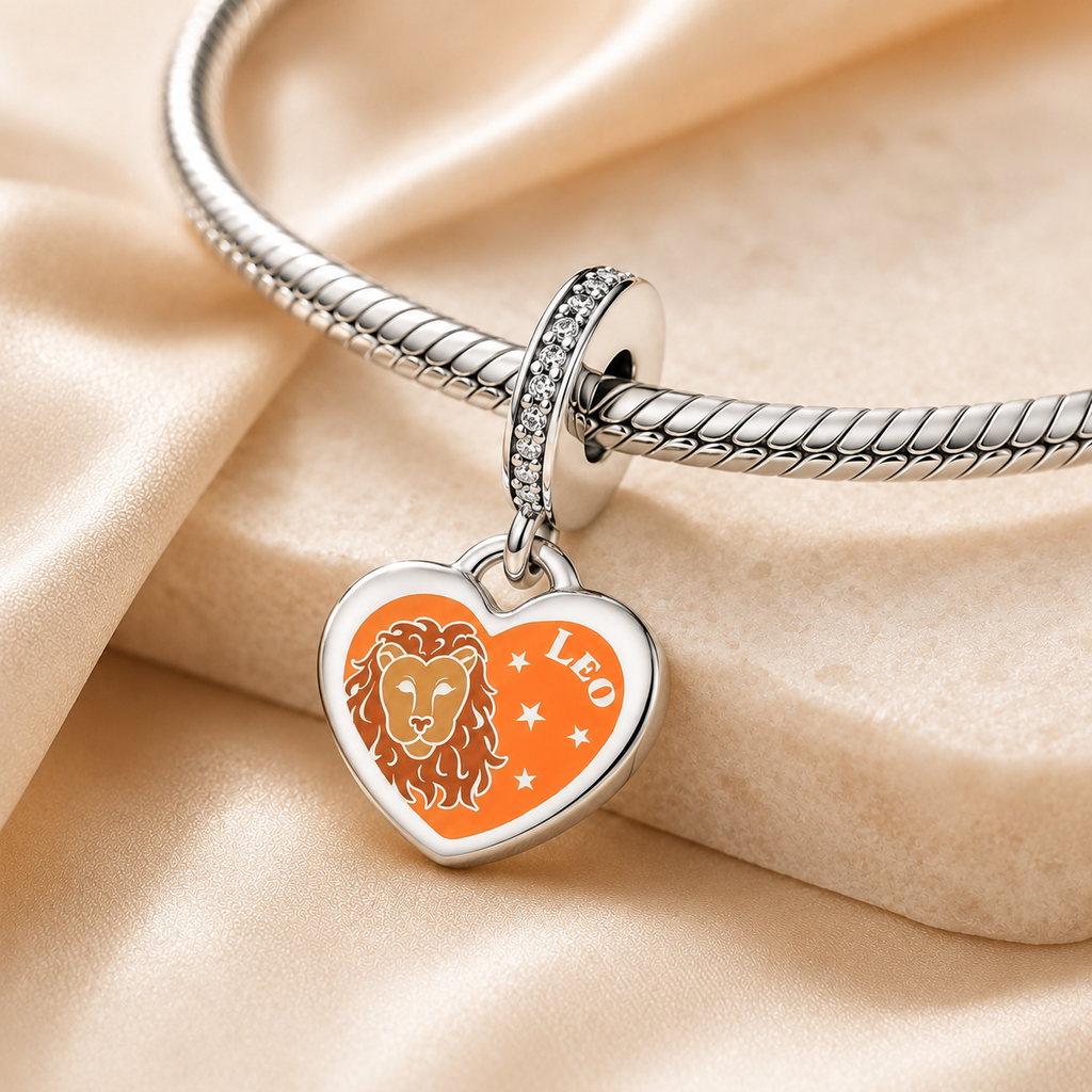 Leo Heart Dangle Charm