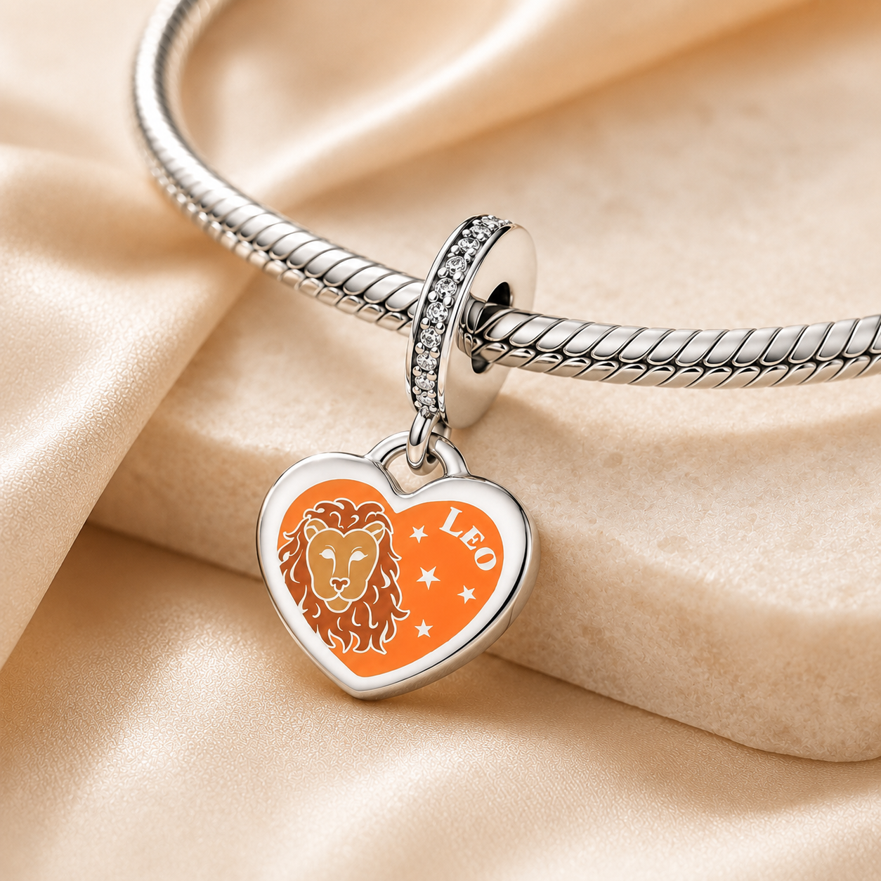 Leo Heart Dangle Charm