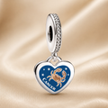 Cancer Heart Dangle Charm