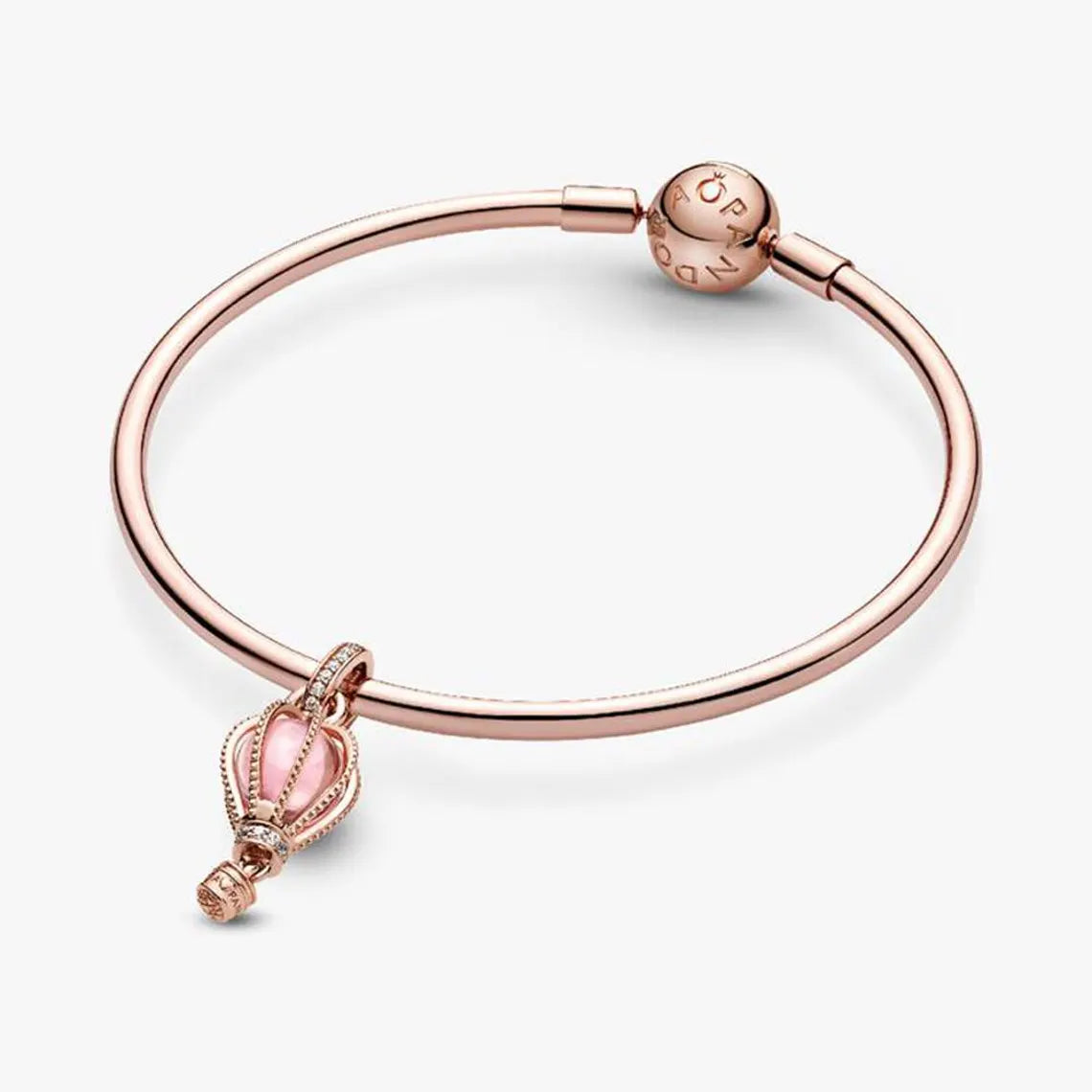 Hot air balloon pendant rose gold pendant