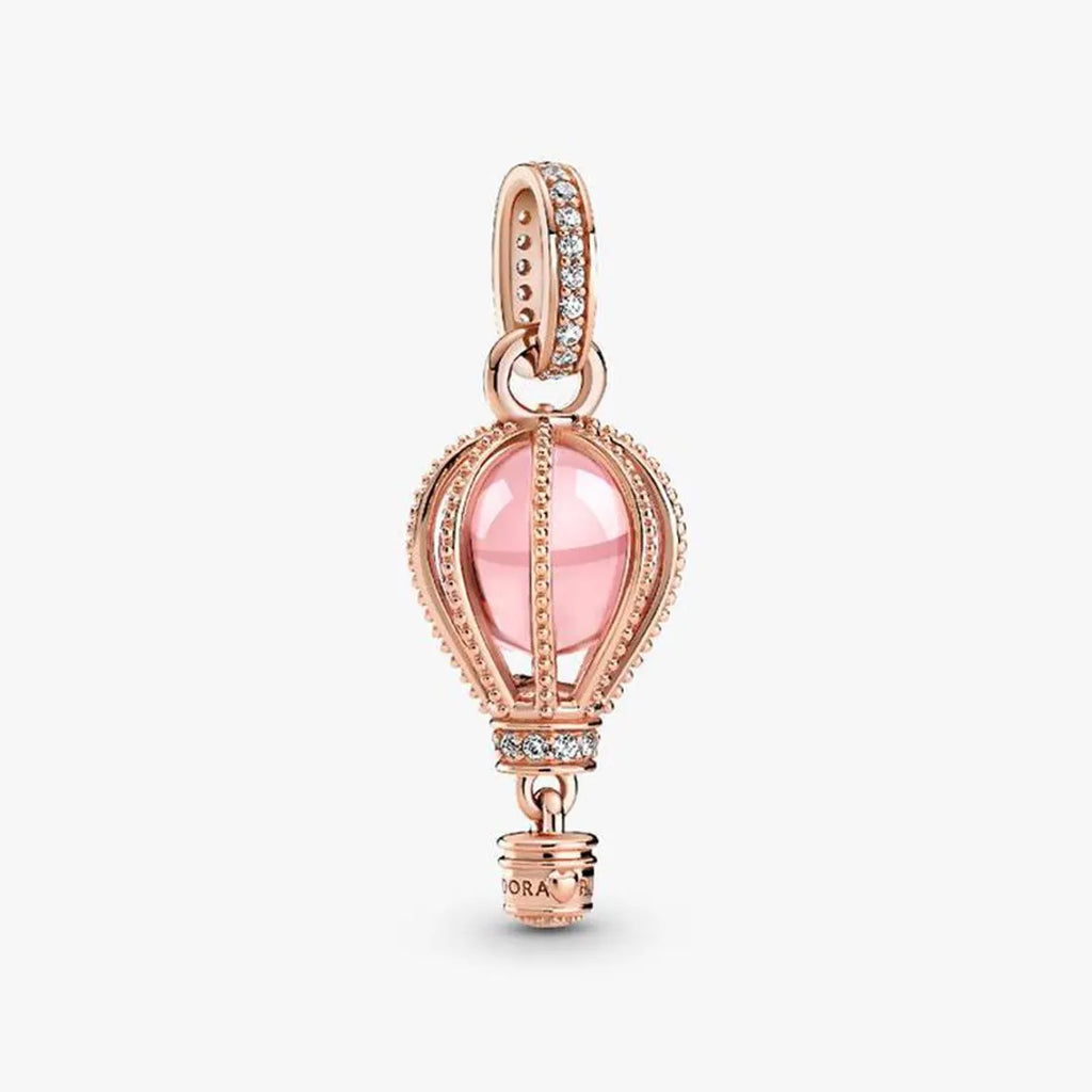 Hot air balloon pendant rose gold pendant