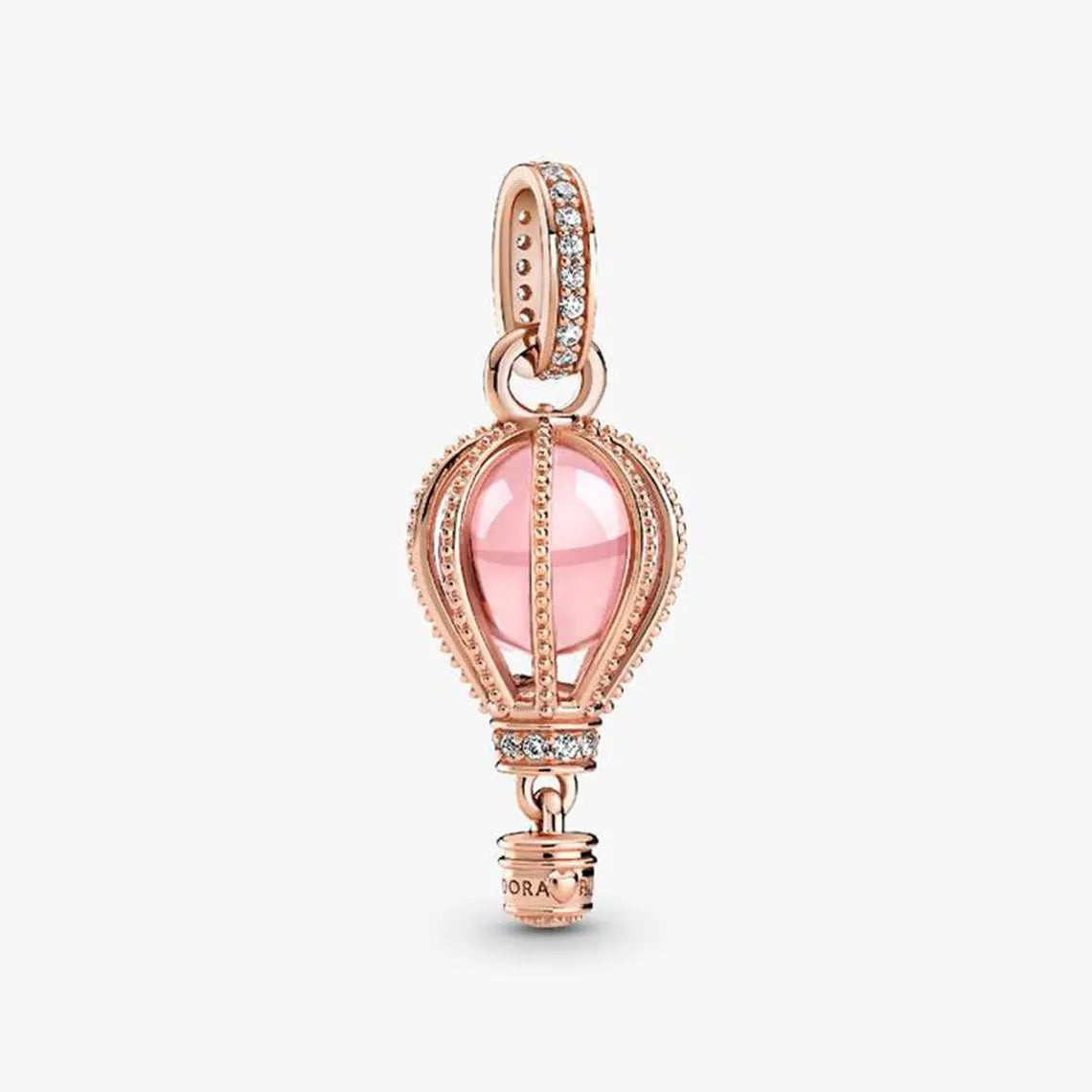 Hot air balloon pendant rose gold pendant