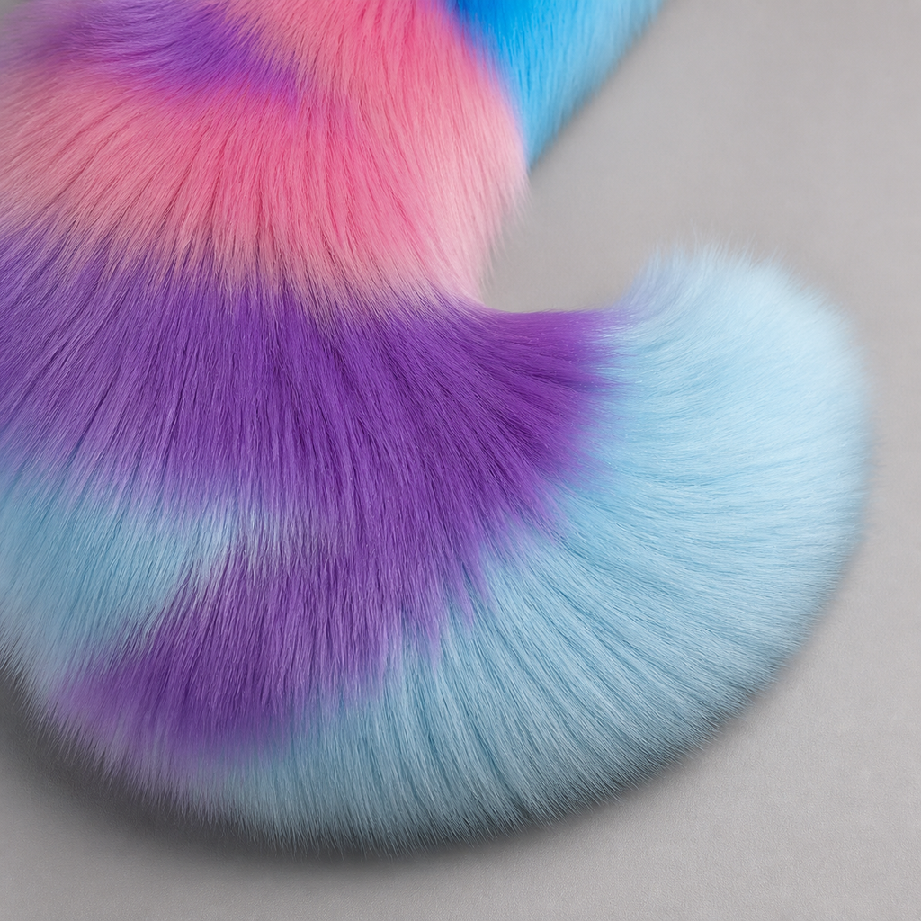Starlight Galaxy Faux Fur Cosplay Tail – Handmade Fantasy Costume Tail
